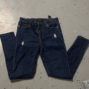 Dark Blue Distressed Women's Jeans skinny size 25 Kendall and Kylie Kardashian